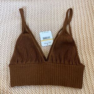 Free People Bronzed Copper Bralette